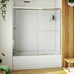 DreamLine TDAT60W570VXX01 The Alliance Pro LT Collection by DreamLine is a budget-friendly semi-frameless sliding bypass shower door featuring a super sleek headrail for a modern design that will complement a variety of bathroom styles. The Alliance