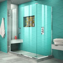 DreamLine SHEN-24600340-01 The DreamLine Unidoor Plus is a frameless hinged shower door or enclosure that is perfectly designed for today’s contemporary trends. With modern appeal and sleek clean lines, the Unidoor Plus adds a touch of timeless style