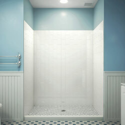 DreamLine SHBW-1554760-00 The DreamLine Q-Wall-VS Backwall panels will transform the look of your shower or tub space. Our Backwall kits are a great alternative to expensive tile and add a modern look with a modern, vertical subway pattern. Featuring