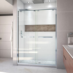 DreamLine SHDR-1654760-01 The DreamLine Encore bypass sliding shower or tub door has a modern frameless look to make your shower the focal point of the bathroom. Encores elegant bypass design provides smooth and quiet sliding operation, with the