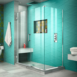 DreamLine SHEN-24490340-01 The DreamLine Unidoor Plus is a frameless hinged shower door or enclosure that is perfectly designed for today’s contemporary trends. With modern appeal and sleek clean lines, the Unidoor Plus adds a touch of timeless style