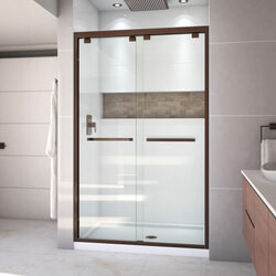 DreamLine DL-7002C-06 The DreamLine Encore bypass sliding shower or tub door has a modern frameless look to make your shower the focal point of the bathroom. Encores elegant bypass design provides smooth and quiet sliding operation, with the added