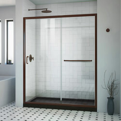 DreamLine DL-6972-CLR-88-06 The DreamLine Infinity-Z sliding shower or tub door offers classic style with a modern touch. The Infinity-Z will transform your bathroom with a beautiful balance of functionality, elegance and sophistication. A variety of