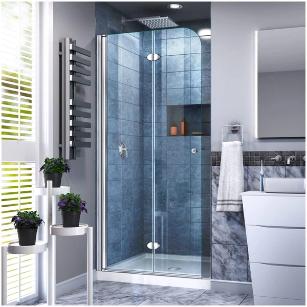 DreamLine Aqua Fold DL-6529C-01 Bi-Fold Shower & Tub Screen Trackless Pivot Door