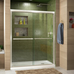 DreamLine DL-6952R-04CL The DreamLine Duet sliding bypass shower or tub door has a sleek, elegant design that will complement both classic and modern bathroom decors. The Duet features semi-frameless glass and smooth gliding rollers for a touch of