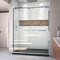 DreamLine DL-7006L-88-01 The DreamLine Encore bypass sliding shower or tub door has a modern frameless look to make your shower the focal point of the bathroom. Encores elegant bypass design provides smooth and quiet sliding operation, with the added
