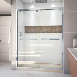 DreamLine DL-7005L-22-01 The DreamLine Encore bypass sliding shower or tub door has a modern frameless look to make your shower the focal point of the bathroom. Encores elegant bypass design provides smooth and quiet sliding operation, with the added
