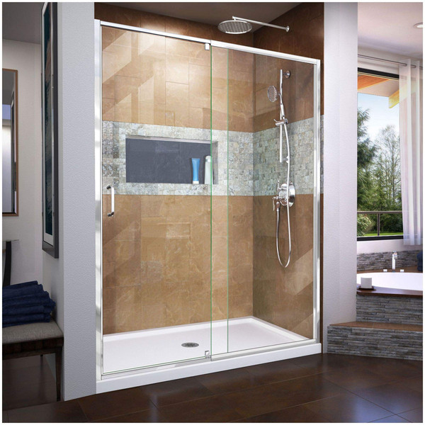 DreamLine DL-6222C-01 Flex Pivot Shower Door and SlimLine Base Kit