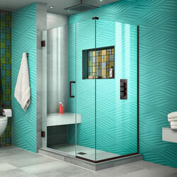 DreamLine SHEN-24385300-06 The DreamLine Unidoor Plus is a frameless hinged shower door or enclosure that is perfectly designed for today’s contemporary trends. With modern appeal and sleek clean lines, the Unidoor Plus adds a touch of timeless style