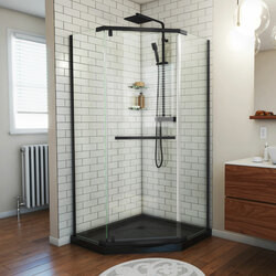 DreamLine DL-6030-88-09 The DreamLine Prism neo-angle shower enclosure features a corner design and a modern shape that is the perfect complement to any bathroom. The Prism maximizes space and creates an open appearance with a frameless glass design