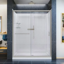 DreamLine DL-6117C-04CL The DreamLine Infinity-Z sliding shower or tub door offers classic style with a modern touch. The Infinity-Z will transform your bathroom with a beautiful balance of functionality, elegance and sophistication. A variety of