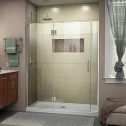 DreamLine D3270672L-04 The DreamLine Unidoor-X is a frameless shower door, tub door or enclosure that features a luxurious modern design, complementing the architectural details, tile patterns and the composition of your bath space. Unidoor-X