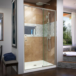DreamLine DL-6221C-04 The DreamLine Flex pivot shower door and SlimLine base kit offers modern appeal at a budget friendly price point. The versatile Flex model combines cutting-edge pivot hardware, simple installation and dependable performance.