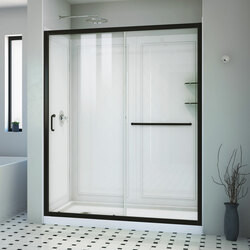 DreamLine DL-6118-CLL-09 The DreamLine Infinity-Z sliding shower or tub door offers classic style with a modern touch. The Infinity-Z will transform your bathroom with a beautiful balance of functionality, elegance and sophistication. A variety of