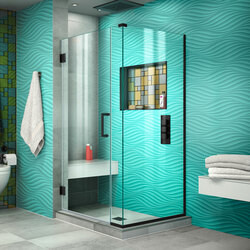DreamLine SHEN-24295340-09 The DreamLine Unidoor Plus is a frameless hinged shower door or enclosure that is perfectly designed for today’s contemporary trends. With modern appeal and sleek clean lines, the Unidoor Plus adds a touch of timeless style