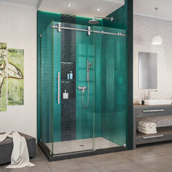 DreamLine SHEN-6134482-07 The DreamLine Enigma-XO shower door, tub door or enclosure is the combination of elegance and style brought together within a modern and fully frameless design. The striking stainless steel hardware delivers a perfect mix of
