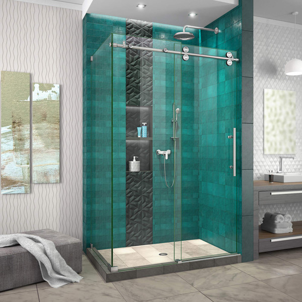 DreamLine Enigma-XO SHEN-6134482-07 Frameless Shower Door Enclosure with Stainless Steel Hardware