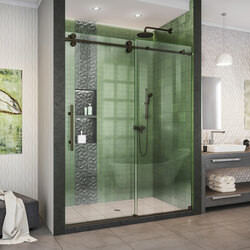 DreamLine SHDR-61547620-06 The DreamLine Enigma-XO shower door, tub door or enclosure is the combination of elegance and style brought together within a modern and fully frameless design. The striking stainless steel hardware delivers a perfect mix