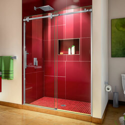 DreamLine SHDR-6560760-07 The DreamLine Enigma Sky frameless, sliding shower door or tub door has the ultimate combination of luxury and modern design. Striking stainless steel hardware delivers a perfect mix of exceptional quality and fresh urban