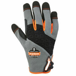 Ergodyne B2139442 Proflex PF710 Leather Palm Mechanics Gloves with PVC Padding, XL, Black