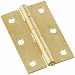 National Hardware N146-399 3" Brass Plated Non-Removable Pin Hinges 2 Count