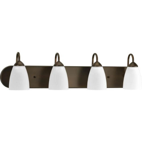 Progress Lighting 94270920 P2709-20 Gather Collection 4-Light Vanity Fixture, Antique Bronze