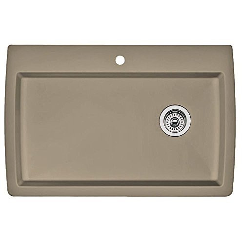 Blanco B441287 -2 Diamond 2-Hole Single-Basin Drop-In Granite Kitchen Sink, Truffle.