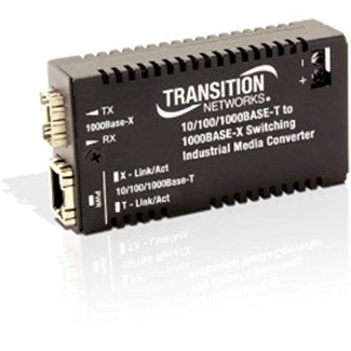 TRANSITION NETWORKS M/GE-ISW-SFP-01 10/100/1000 BASETX TO 1000 BASE FX INDUSTRIAL MC