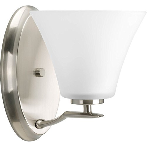 Progress Lighting 94200409 P2004-09 Bravo Collection 1-Light Vanity Fixture, Brushed Nickel