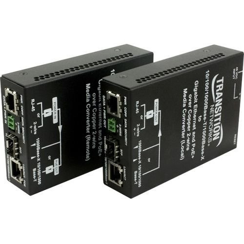 TRANSITION NETWORKS EO2PSE4052-111 IP GB POE+ OVER 2WIRE LOCAL UNIT  MUST ALSO BUY 8X7542