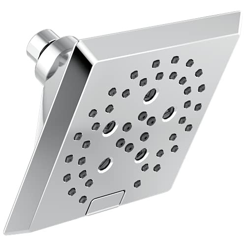 Delta D52664PR DELTA UNIVERSAL SHOWERING COMPONENTS: H2OKINETIC 5-SETTING ANGULAR MODERN RAINCAN SHOWER HEAD