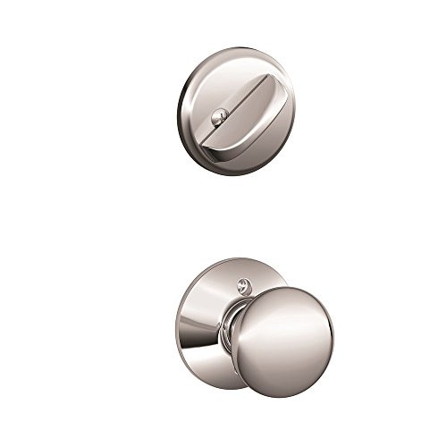 Schlage F59-PLY-625 F59 PLY 625 Plymouth Interior Knob with Deadbolt, Bright Chrome (Interior Half Only)
