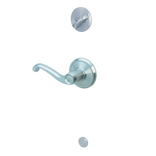 Schlage F59-FLA-626-RH F59 FLA 626 RH Flair Interior Right-Handed Lever with Deadbolt, Brushed Chrome (Interior Half Only)