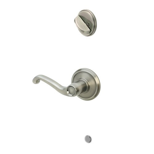 Schlage F59-FLA-620-RH F59 FLA 620 RH Flair Interior Right-Handed Lever with Deadbolt, Antique Pewter (Interior Half Only)