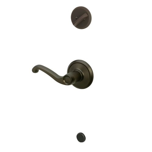 Schlage F59-FLA-613-RH F59 FLA 613 RH Flair Interior Right-Handed Lever with Deadbolt, Oil Rubbed Bronze (Interior Half Only)