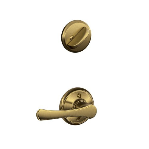 Schlage F59-VLA-609 F59 VLA 609 12-326 10-269 134 N N SL Avila Handleset Interior Lever, Antique Brass (Interior Half Only)