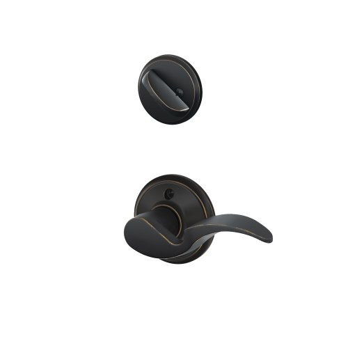 Schlage F59-AVA-716-RH F59 AVA 716 RH Avanti Interior Right-Handed Lever with Deadbolt, Aged Bronze (Interior Half Only)