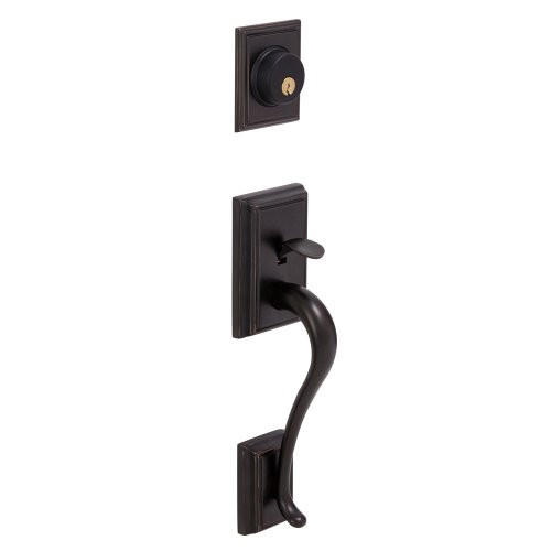 Schlage F58-ADD-716 F58 ADD 505 Addison Exterior Handleset with Deadbolt, Aged Bronze (Exterior Half Only)