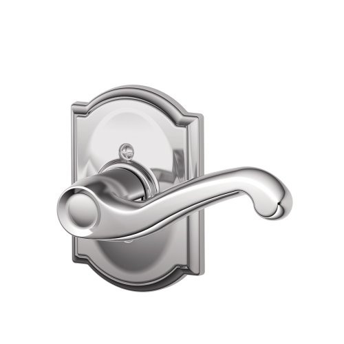 Schlage F170-FLA-625-CAM-RH Flair Right Handed Lever with Camelot Trim Non-Turning Lock, Bright Chrome (F170 FLA 625 CAM RH)