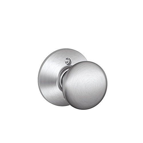 Schlage F170-PLY-626 Plymouth Knob Non-Turning Lock, Satin Chrome (F170 PLY 626) - F170PLY626