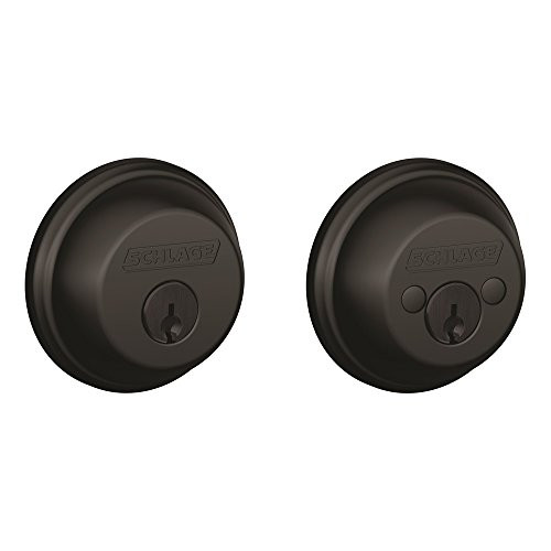 Schlage B62-622 B62 Double Cylinder Grade 1 Deadbolt from the B-Series, Matte Black