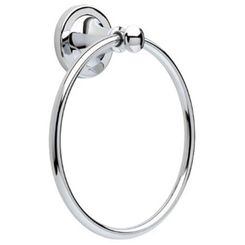 DELTA FAUCET 415206 Silverton Towel Ring, Polished Chrome