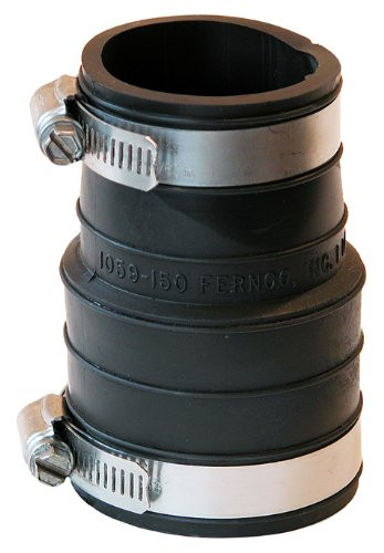 Fernco Flexible Pipe Coupling, 1-1/2" x 1-1/2"