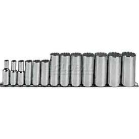 Proto B332704 Tether-Ready 12-Point 3/8-Inch Drive 13-Piece Deep Socket Set