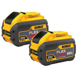 DeWALT® DCB609-2 20/60V Li-Ion Flexvolt Battery 9Ah Extended Capacity 2Pk
