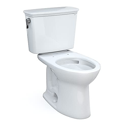 TOTO® Drake® Transitional Two-Piece Elongated 1.28 GPF TORNADO FLUSH® Toilet with CEFIONTECT®, Cotton White - CST786CEG#01