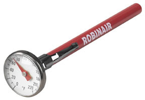 Robinair ROB-10597 () Dial Thermometer, 0° to +220°F