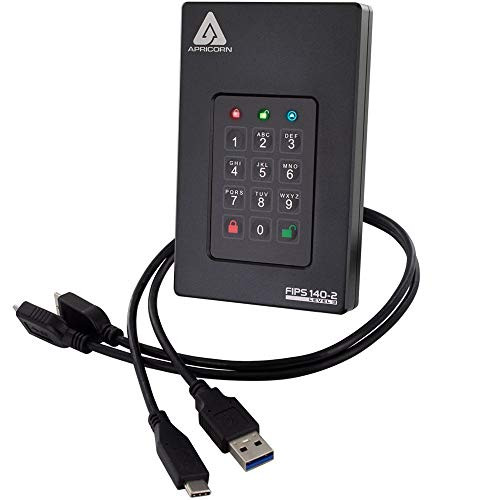 APRICORN, INC. AFL3- 1TB FIPS LEVEL 3 VALIDATED, 1TB USB 3.0