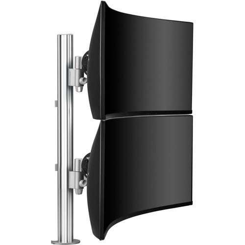ATDEC PTY LTD AWMS-2-LTH75-H-S ATDEC AWM DUAL STACK HEAVY MONITOR DESK MOUNT - FLAT/CURVED UP TO 49IN - VESA 75