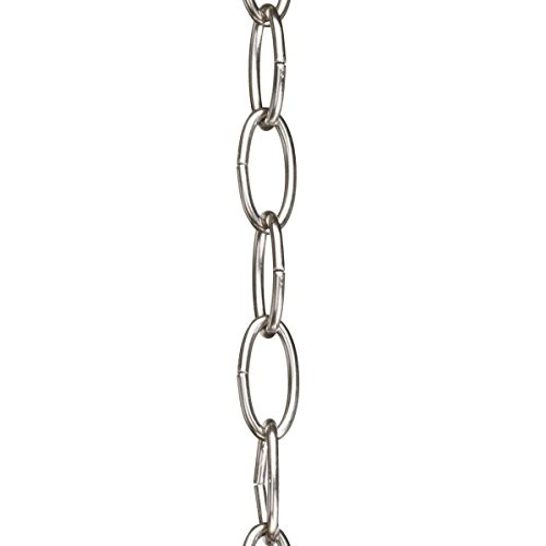 Progress Lighting 94875709 P8757-09 10 Feet Of 9 Gauge Chain Permits Installation Of Chain-Hung Fixtures On High Ceilings with Maximum Fixture Weight Of 50 Pounds, Brushed Nickel